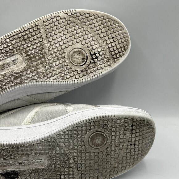 Skechers Shoes Womens Size 7 Madison Ave Take A Walk Sneakers White Canvas 23958 - Picture 10 of 12
